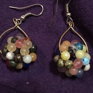Dangling gumdrop earrings